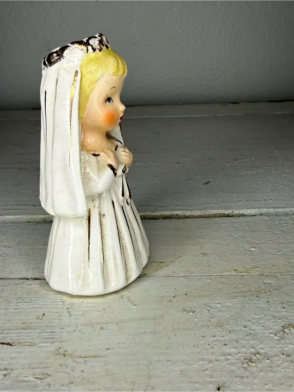 RARE Vintage Fine A Quality Japan Blushing Bride Porcelain Figurine